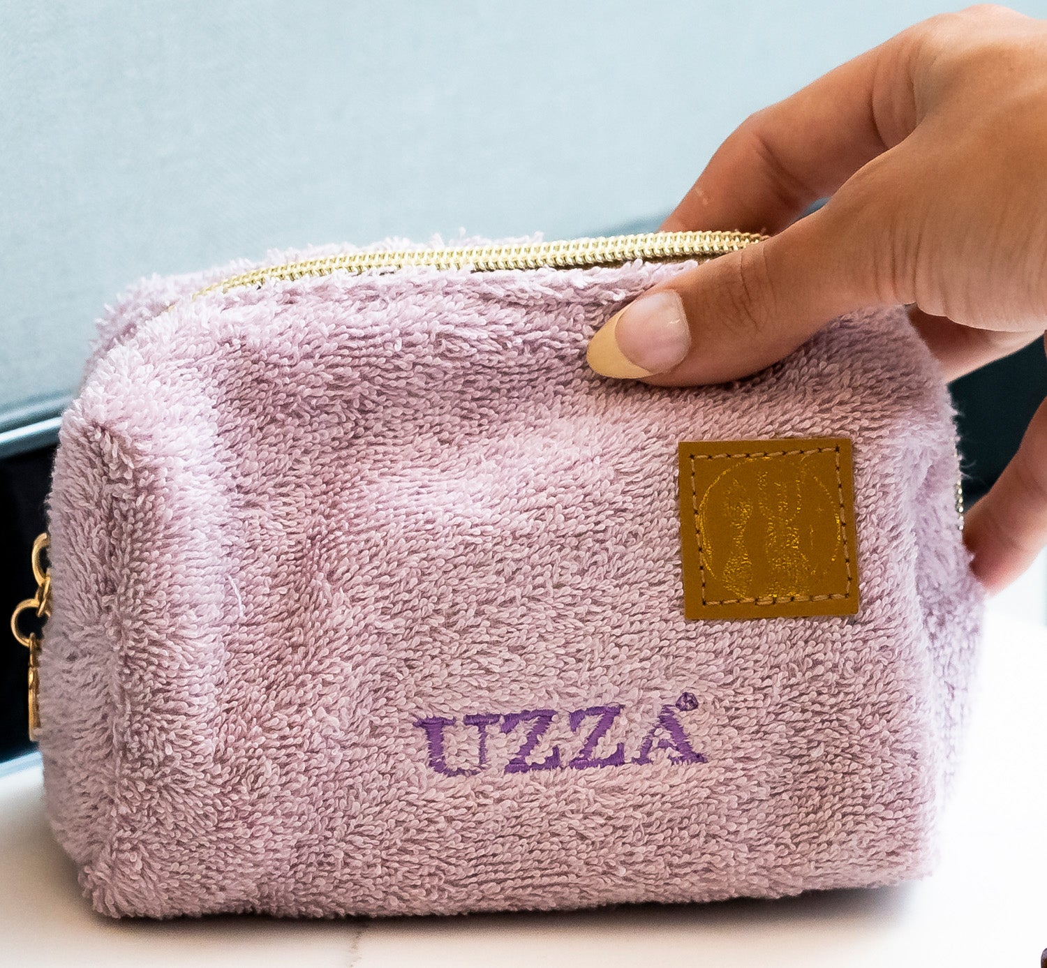 Hot Sale Terry Cloth Makeup Storage Pouch Eco Friendly Purple Personalized  Towel Quilted Cosmetic Bag - China Cosmetic Bag and Makeup Organizer price